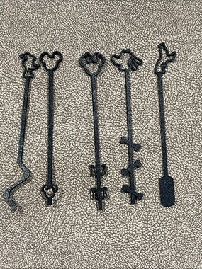 New custom Disney Set of 5 Black Cocktail Stir Sticks or bookmarks